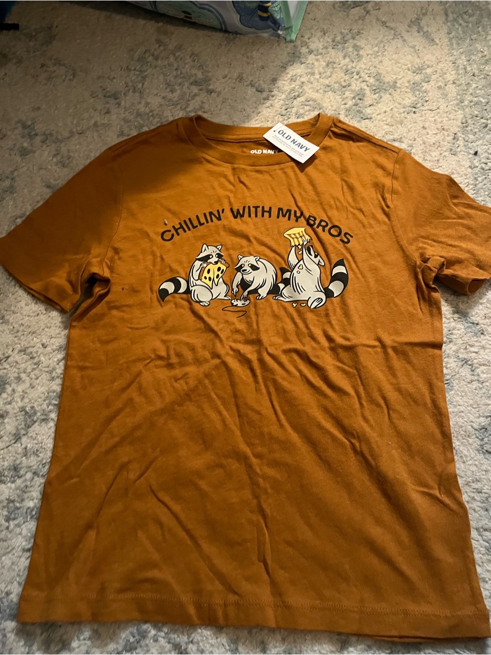 Old Navy "Chillin' With My Bros" Raccoon Graphic Tee